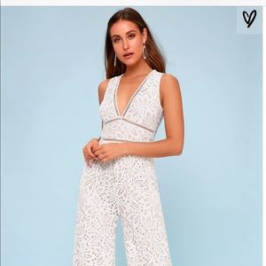 Lulu's Other - Lulu’s Amora White Lace jumpsuit Lulu's Other - Lulu’s Amora White Lace jumpsuit
